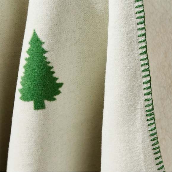 Pottery Barn Jacquard Sherpa Back Christmas Tree π² Throw BNWT - Picture 4 of 8